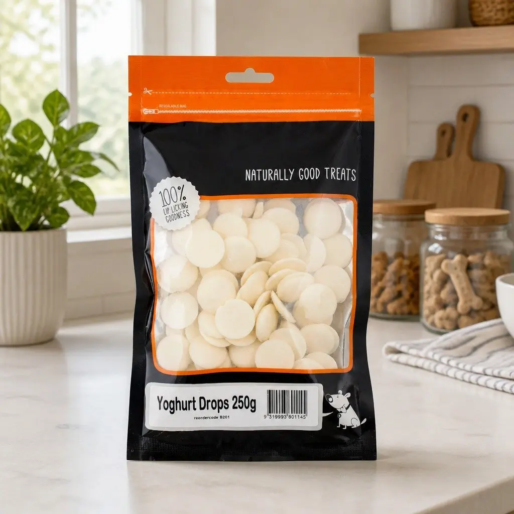 Dog Treats Yoghurt Drops Bite Sized Creamy Natural Oven Baked 250g