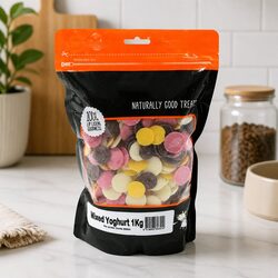 Dog Yoghurt Drops 1kg Training Treats Bite-Sized Snacks All Breeds Adult Dogs