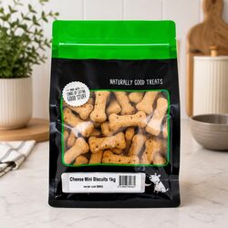 Mini Cheese Biscuits 1kg Oven-Baked Dog Treats Small Medium Breeds Training