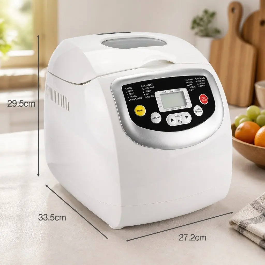Automatic Bread Maker Machine 19 Program 2lb Capacity Non Stick Home Baking Oven