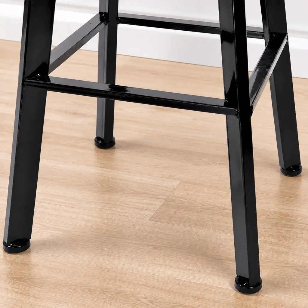 3-Piece Bar Table and Stools Set Industrial Kitchen Dining Furniture Home Cafe