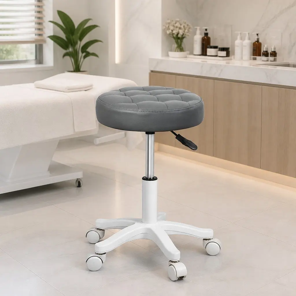 Rolling Bar Stool Swivel Chair with Casters Salon Spa Office Salon Seating Set 4