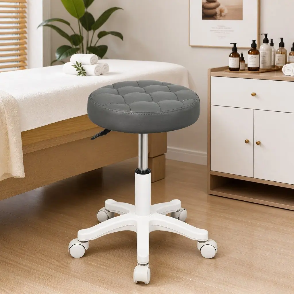 Rolling Bar Stool Swivel Chair with Casters Salon Spa Office Salon Seating Set 4