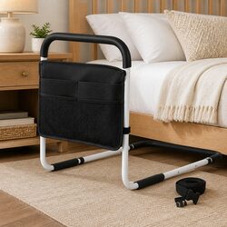 Bed Rail Safety Assist Grab Handrail Adjustable Height Elderly Mobility Support