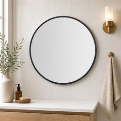 Round Wall Mirror Bathroom Makeup Self-Grooming Home Decor Available in