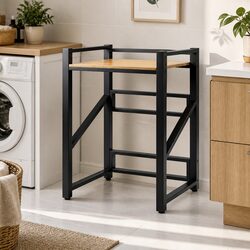 Over Washing Machine Rack Laundry Shelf Space Saver Storage 75cm Black