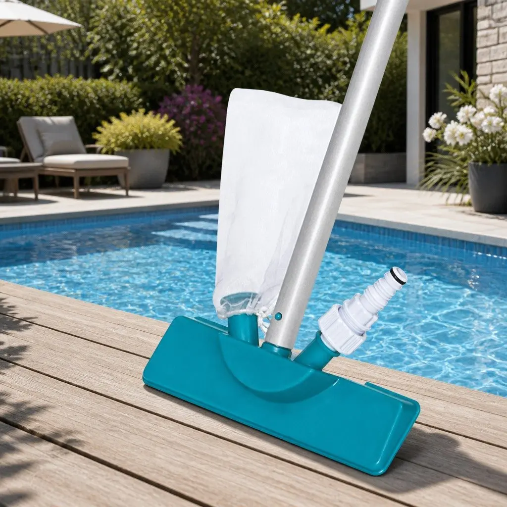 Pool Cleaner Vacuum Skimmer Kit Floating Dispenser Thermometer Test Strips