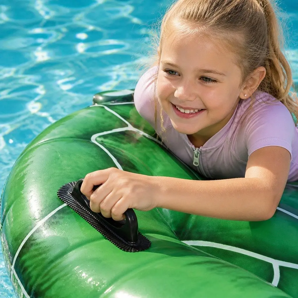 Turtle Rider Inflatable Pool Float Lounger 153x140cm Aquatic Toy Kids Summer Fun