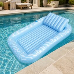 Inflatable Pool Float Lounger Floating Seat Lounge Chair with Pillow Cup Holder