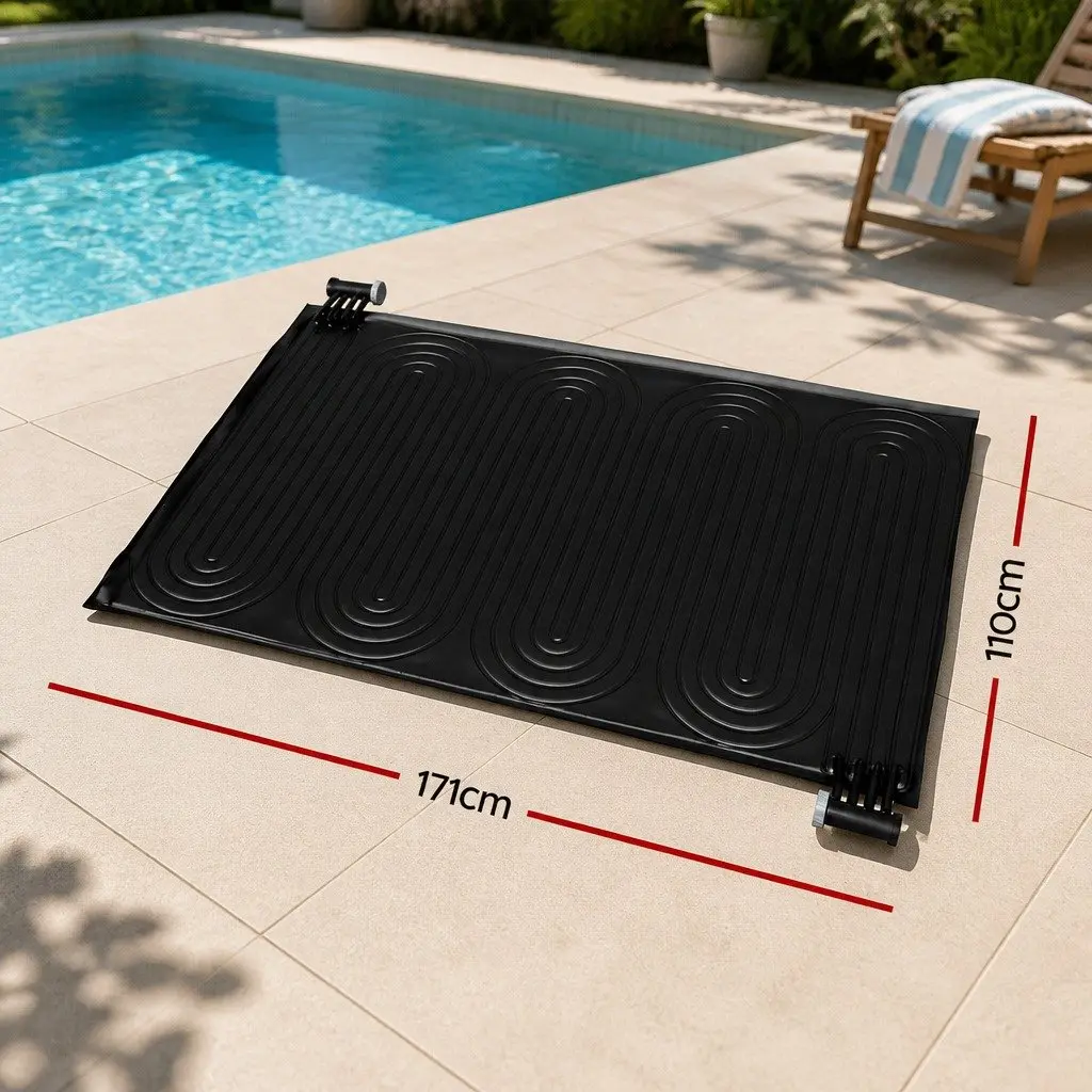 Solar Pool Heater Pad 110x171cm Black Water Warmer 3-5°C Boost Temperature