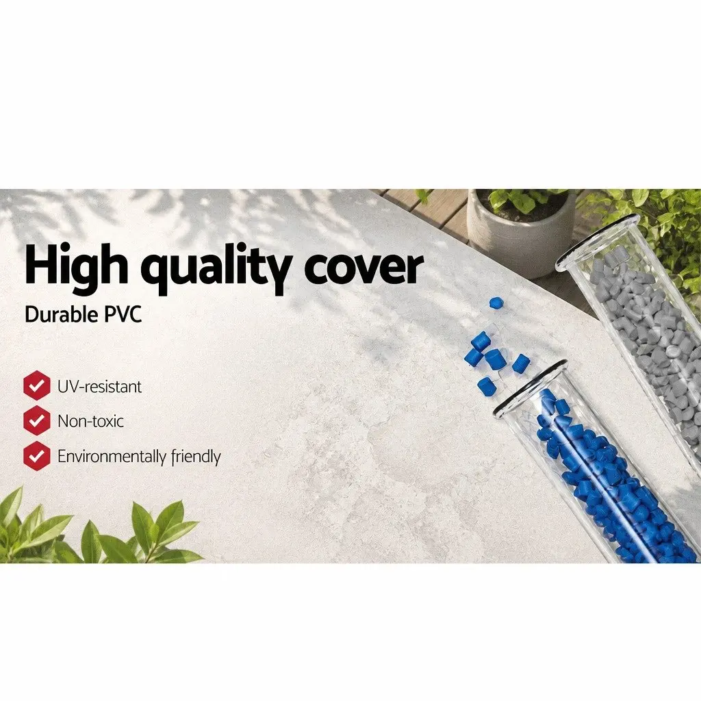 Round Pool Cover UV-Resistant PVC 3.7m Diameter Black