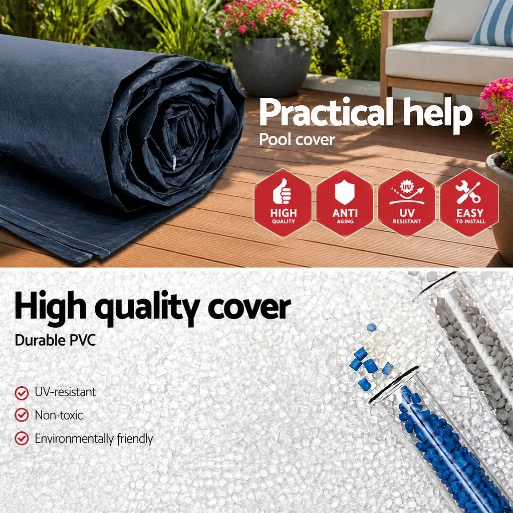 Above Ground Swimming Pool Cover PVC Blanket 4.12x2.01m Multicolour