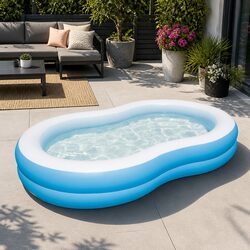 Kids Above Ground Swimming Pool 262x157x46cm Inflatable Backyard Water Play 544L
