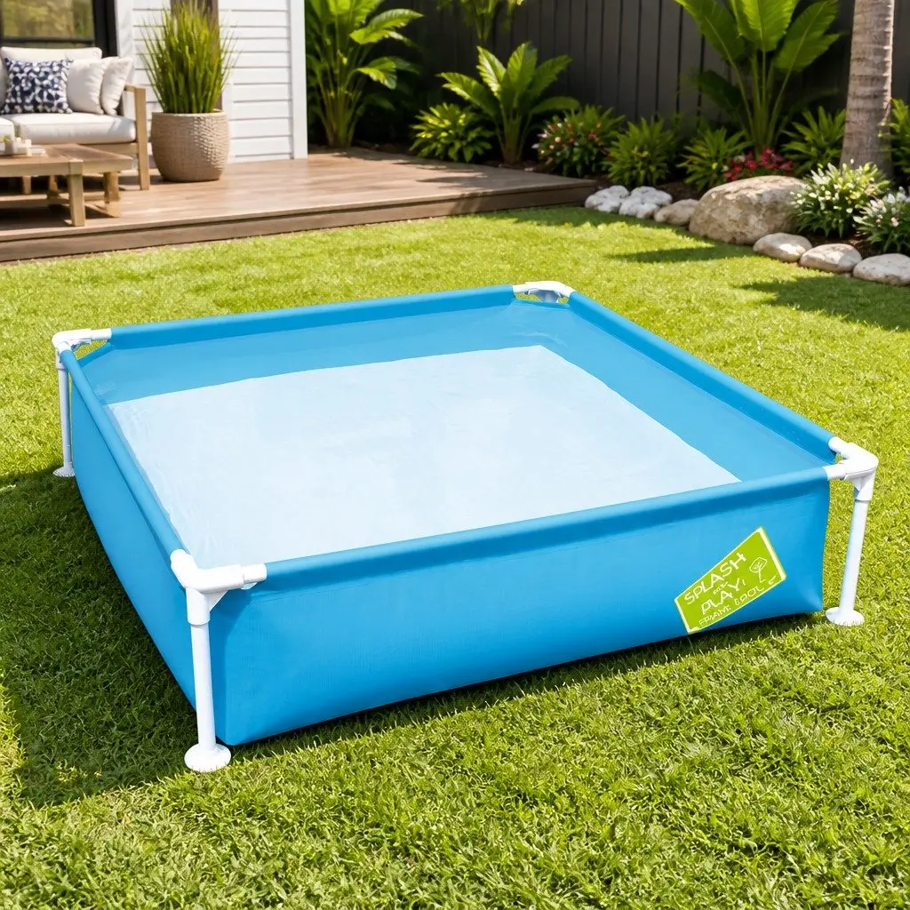 Kids Swimming Pool Square Outdoor Garden Water Play Paddling Backyard Fun