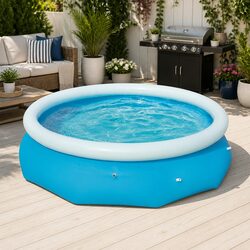 Above Ground Round Inflatable Swimming Pool 305cm x 76cm 3800L Fast Set Frame