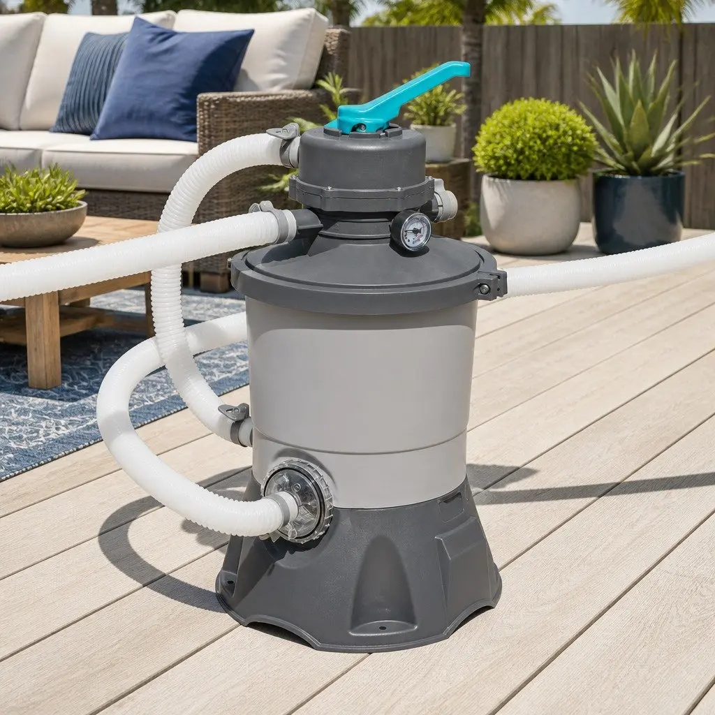 Pool Sand Filter Pump System 800GPH Corrosion Resistant Tank 220240V Above Ground Pools