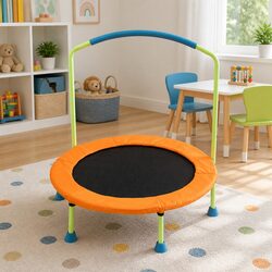 Kids Trampoline 36 Inch Foldable Rebounder Fitness Bouncer Orange Ages 3+