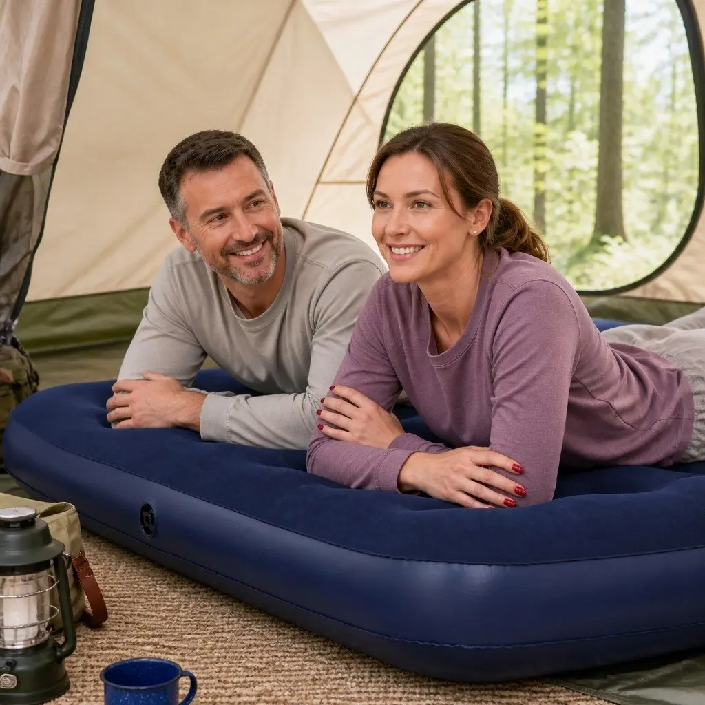 Queen Air Mattress Inflatable Airbed Guest Sleeping Bed Portable Indoor Outdoor
