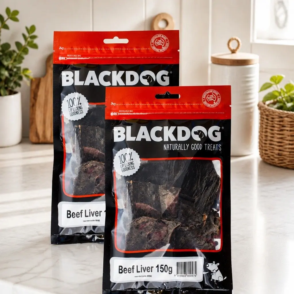Beef Liver Dog Treats Natural Protein Chews 150g 2 Pack All Breeds Puppies