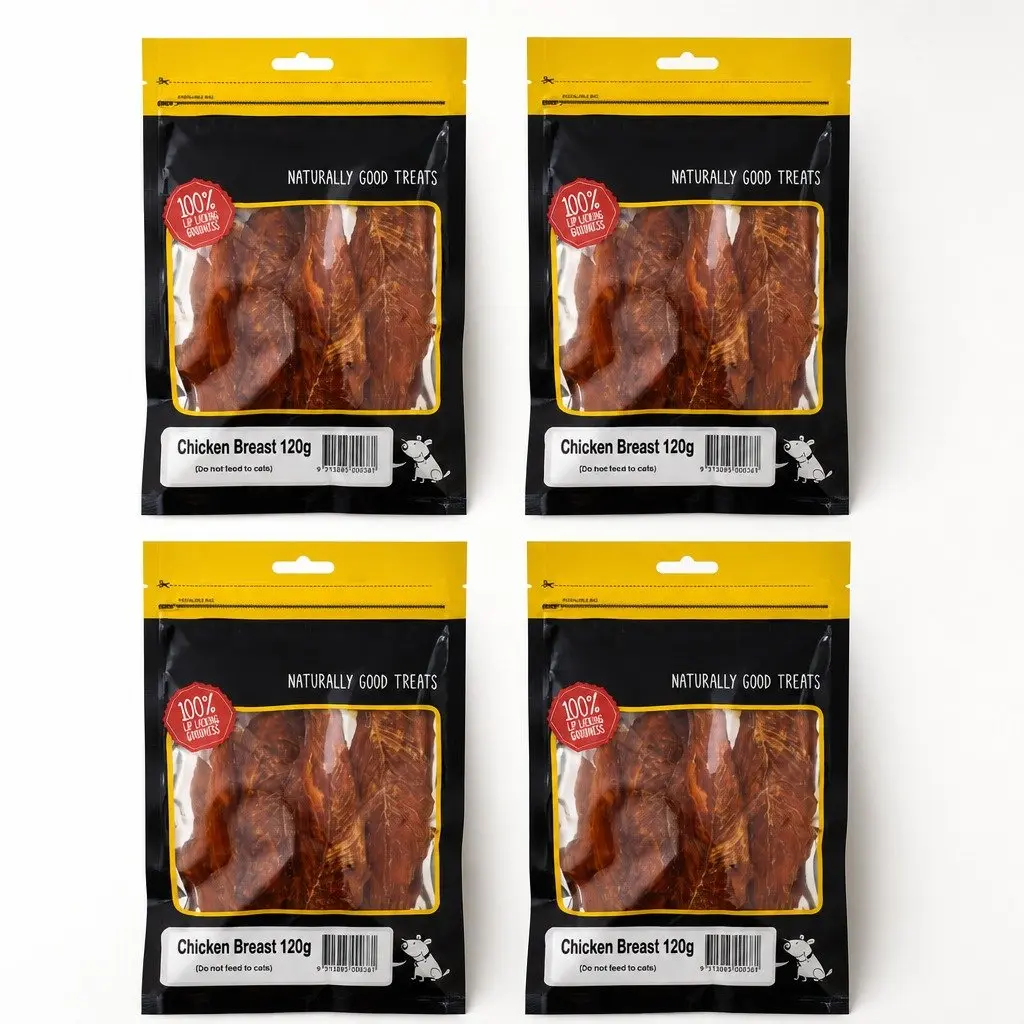 Dog Treats High Protein Oven-Dried Chicken Breast 120g Natural