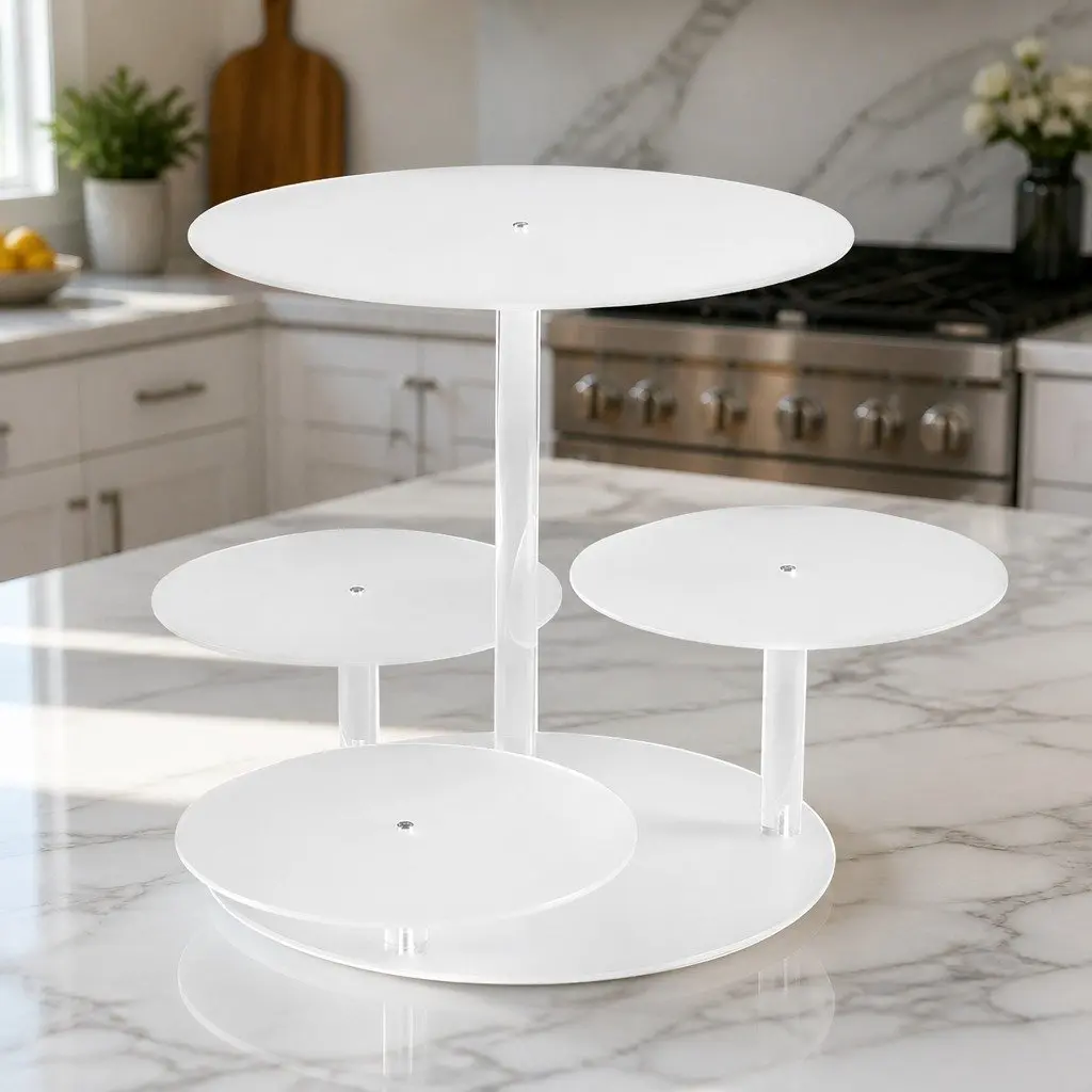 5 Tier Cake Stand Clear Acrylic Display Detachable Layers Transparent