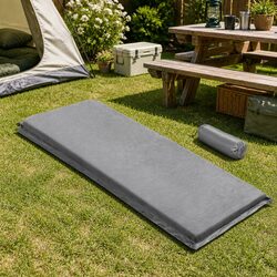 Self Inflating Mattress Camping Sleeping Mat Air Bed Single Grey 187cm Portable
