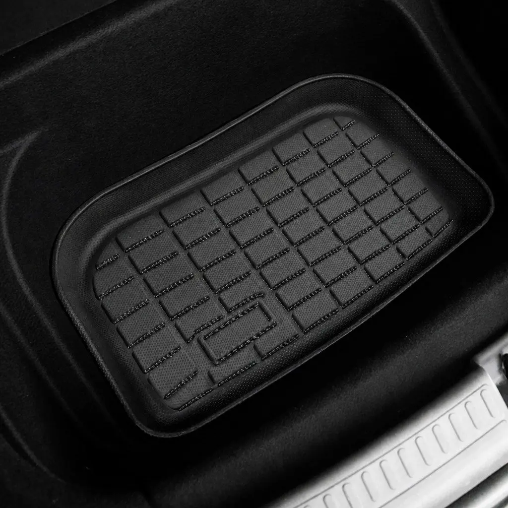 Car Floor Mats Custom-fit TPE Waterproof Black for Tesla Model Y Front Rear Boot Toolbox