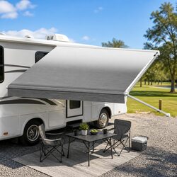 15FT RV Awning Fabric Replacement 18.05oz Heavy-Duty Caravan Sun Shade