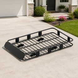 Car Roof Rack Basket Luggage Cargo Carrier 160cm Universal Vehicle Storage Black