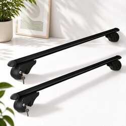 Car Roof Rack Cross Bar Aluminium Adjustable 108cm Universal Vehicle Mount Black