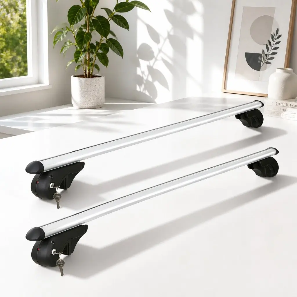 Car Roof Rack Adjustable 123cm Aluminium Silver