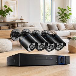 4 Channel 1080P DVR Security Camera System 4x Bullet CCTV Cameras Indoor Outdoor