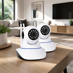 Wireless IP Security Camera 1080P HD WiFi CCTV Dome Night Vision White 2 Pack