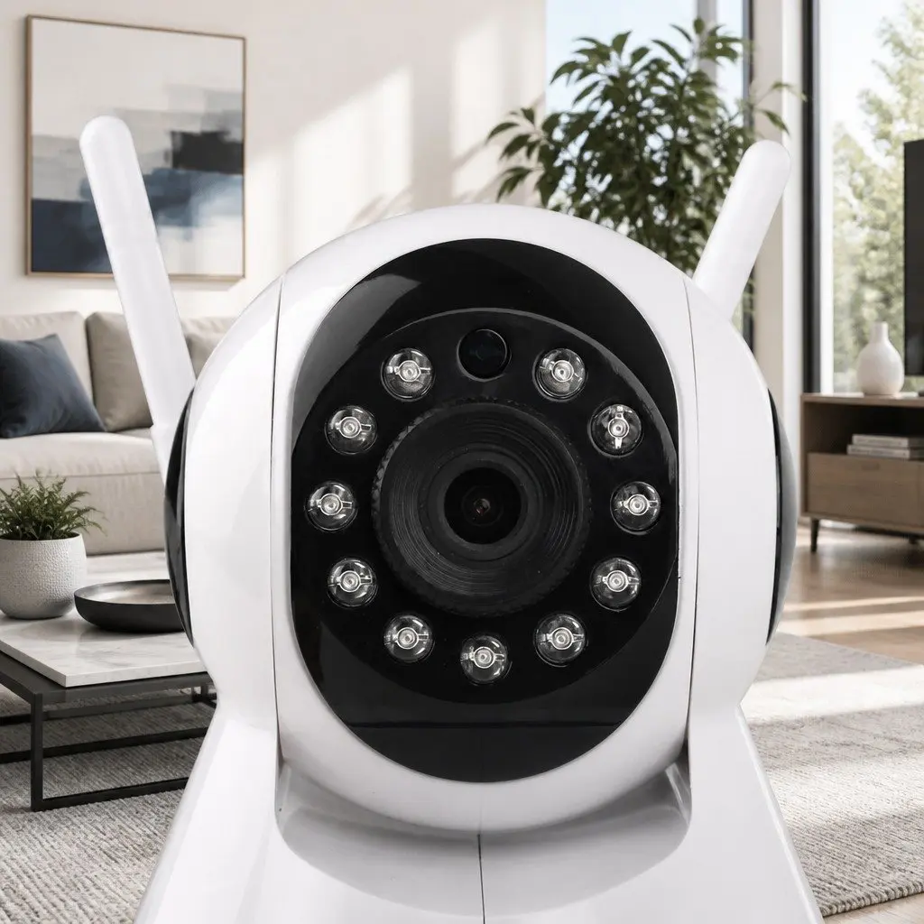 Wireless IP Security Camera 1080P HD WiFi Dome Night Vision White 2 Pack