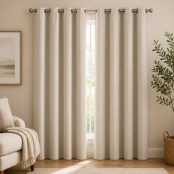 Blackout Curtain Panels 2 Piece Set Eyelet 3 Layer Noise Insulation Home Decor