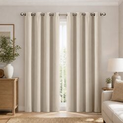 Blackout Curtain Panels 2-Pack Triple Weave Eyelet 132x213cm Noise Insulation