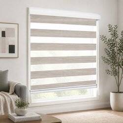 Zebra Roller Blind Blackout Curtain 180x210cm Light Filtering Double Layer