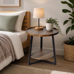 Bedside Table Side Table Coffee Table Two Tier Storage Nightstand Lounge