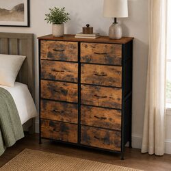 Storage Cabinet Tower Chest Fabric Drawers Bedroom Dresser Organiser Unit