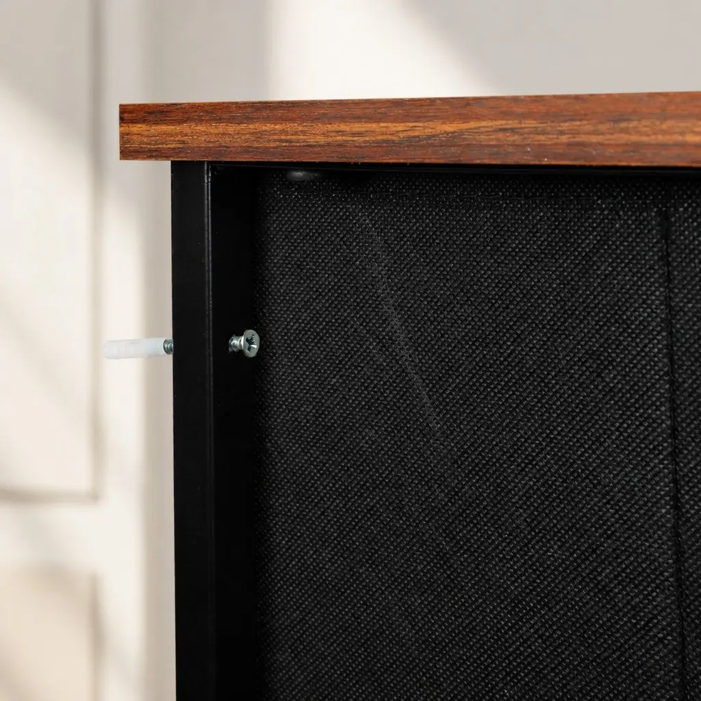 Storage Cabinet Tallboy Dresser Vintage Style Removable Drawers Brown