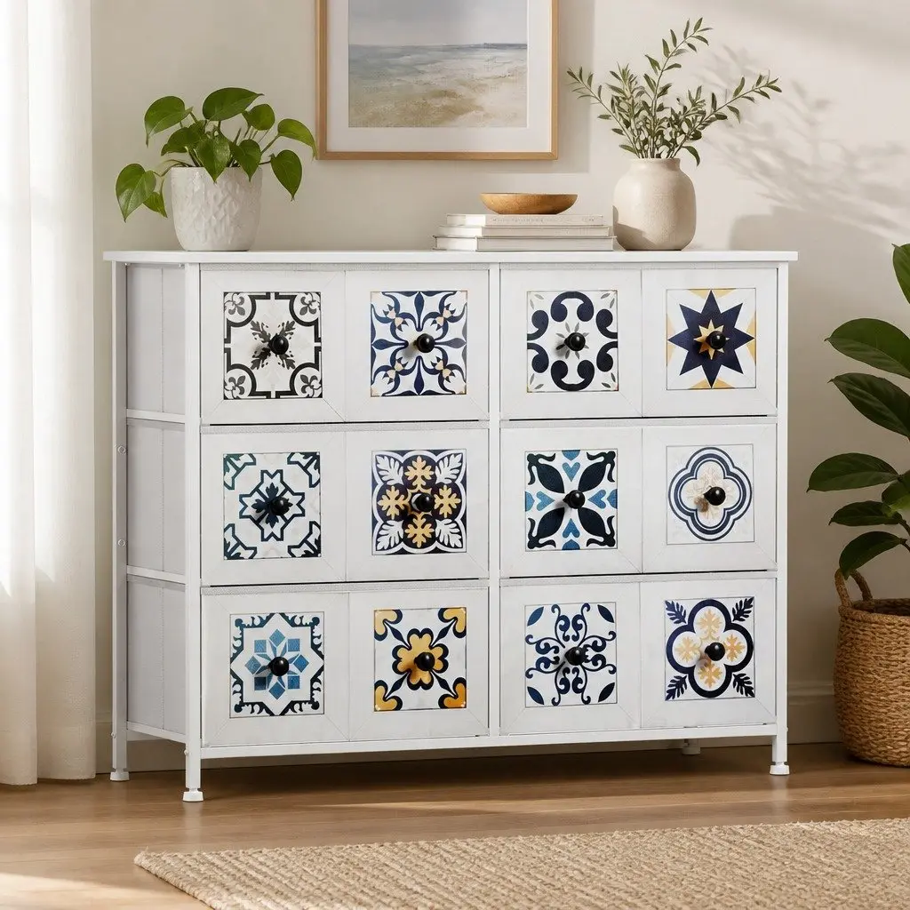 6 Drawer Chest of Drawers Storage Cabinet Dresser Bedroom Organiser Unit