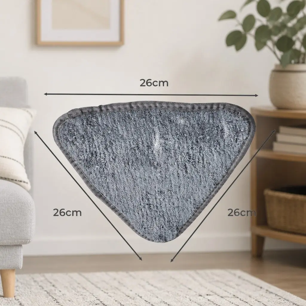 Cleaning Mop 360° Rotatable Head Microfibre Cloth Pads for Hard Floors