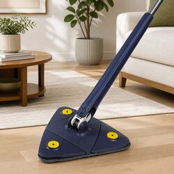 Cleaning Mop Dry Wet Triangle Rotatable Head Microfibre Cloth Hard Floors
