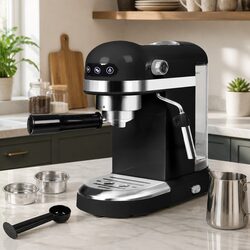 Espresso Coffee Maker Machine Touch Screen Milk Frother Stainless Steel Home