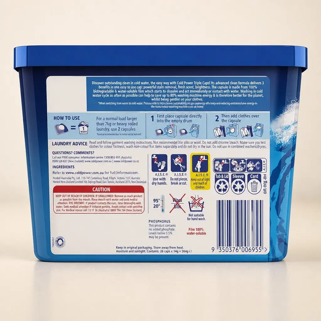 Odour Fighter Laundry Detergent Capsules 78 Pack Washing Pods