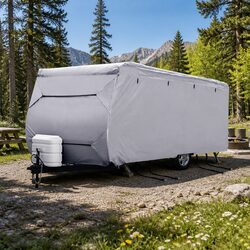 Caravan Cover 18-20ft Campervan Grey 4 Layer Waterproof UV Resistant