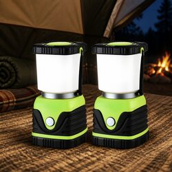 LED Camping Lantern 2-Pack 1000LM Portable Tent Light Emergency Outdoor Hiking