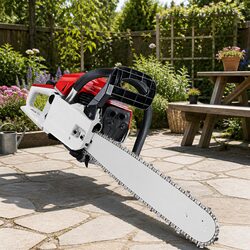 58cc Petrol Chainsaw 20" Bar Commercial Grade 2-Stroke E-Start Pruning Saw