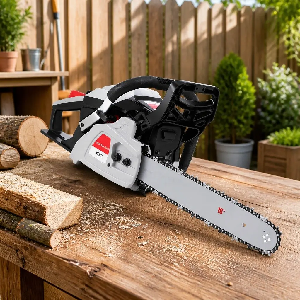 Petrol Chainsaw 42CC 16 Inch Bar Lightweight Garden Power Tool