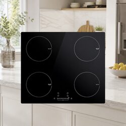 Induction Cooktop 60cm Black Electric Cooker 4 Cooking Zones Touch Control